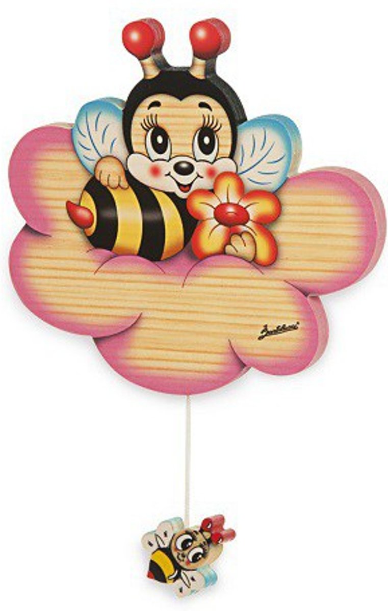 Muziekdoos bij op wolk roze | Bartolucci | Hout